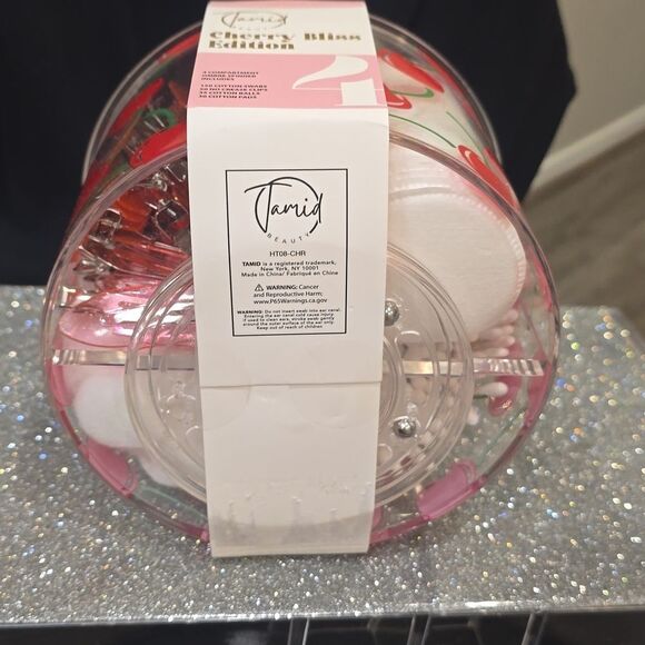 Tamid Cherry Bliss Edition 4-Section Rotating Storage Container w/Clips - Picture 7 of 7